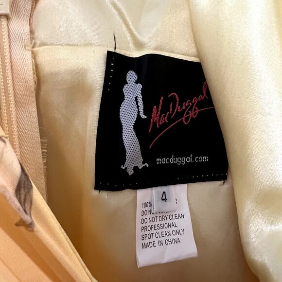 Mac Duggal 70240 Floral Empire Waist Ruffled Mini Dress size 4 UB - Picture 4 of 10